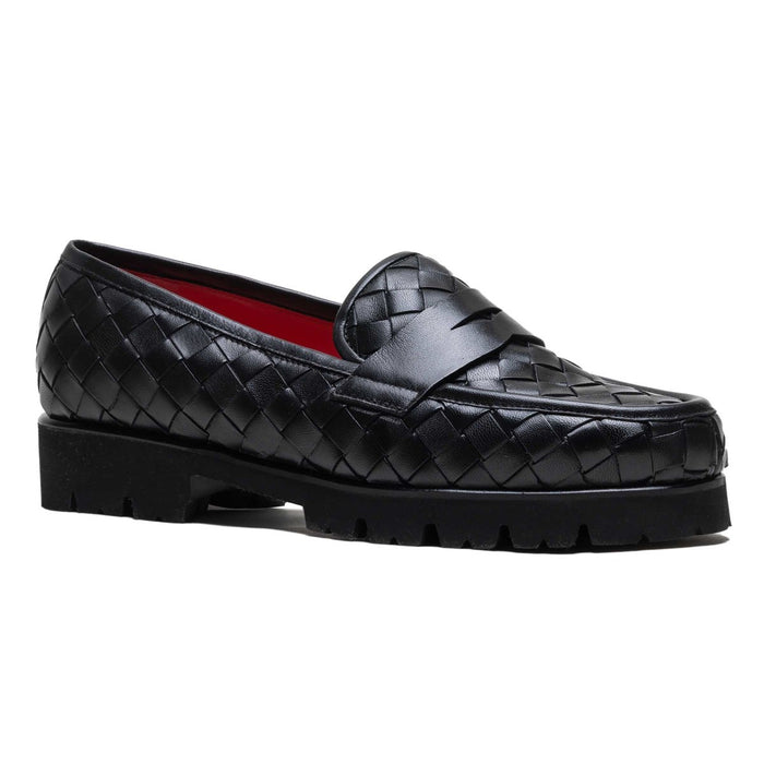 Pas De Rouge Women's Marta Black Woven Leather - 3011036 - Tip Top Shoes of New York