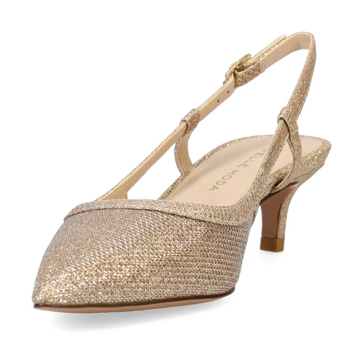 Pelle Moda Women's Deena 2 Platinum Gold Textile - 3014243 - Tip Top Shoes of New York