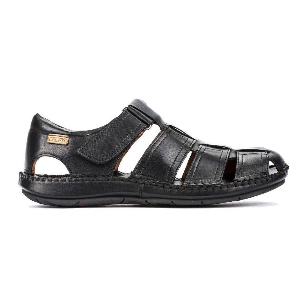 Chunky Men's Sandal with Buckle In Black Leather