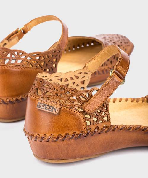 Pikolinos Women's Ballet Flat P. Vallarta Brandy Leather - 1011397 - Tip Top Shoes of New York