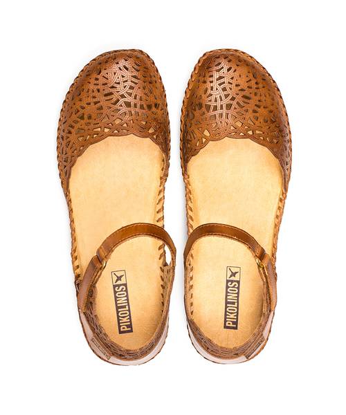 Pikolinos Women's Ballet Flat P. Vallarta Brandy Leather - 1011397 - Tip Top Shoes of New York