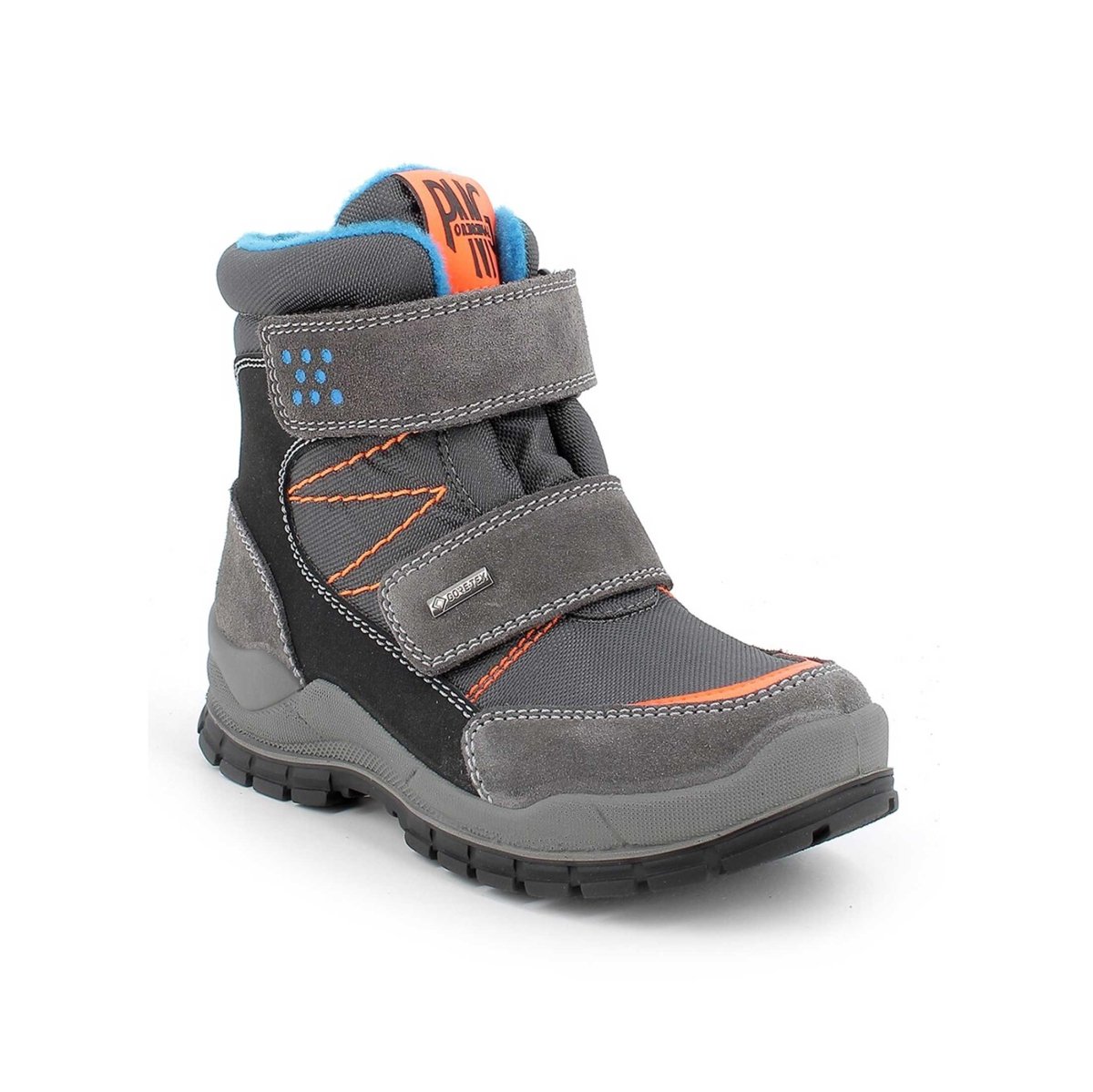 Primigi (Sizes 31-35) Grey/Orange Stitch Gore-Tex Waterproof - 1078175 - Tip Top Shoes of New York