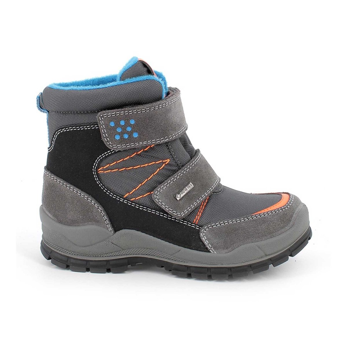 Primigi (Sizes 31-35) Grey/Orange Stitch Gore-Tex Waterproof - 1078175 - Tip Top Shoes of New York
