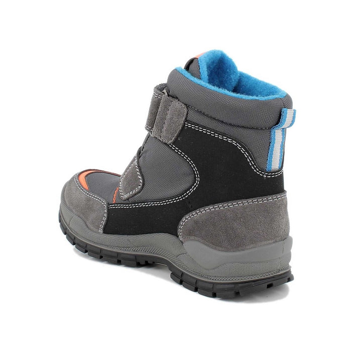 Primigi (Sizes 31-35) Grey/Orange Stitch Gore-Tex Waterproof - 1078175 - Tip Top Shoes of New York