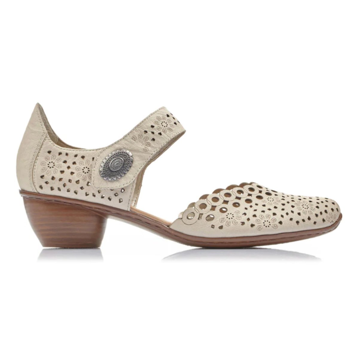 Rieker Women's 43753-60 Mirjam Cream Leather - 9009479 - Tip Top Shoes of New York