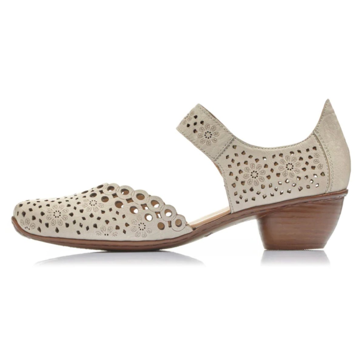 Rieker Women's 43753-60 Mirjam Cream Leather - 9009479 - Tip Top Shoes of New York