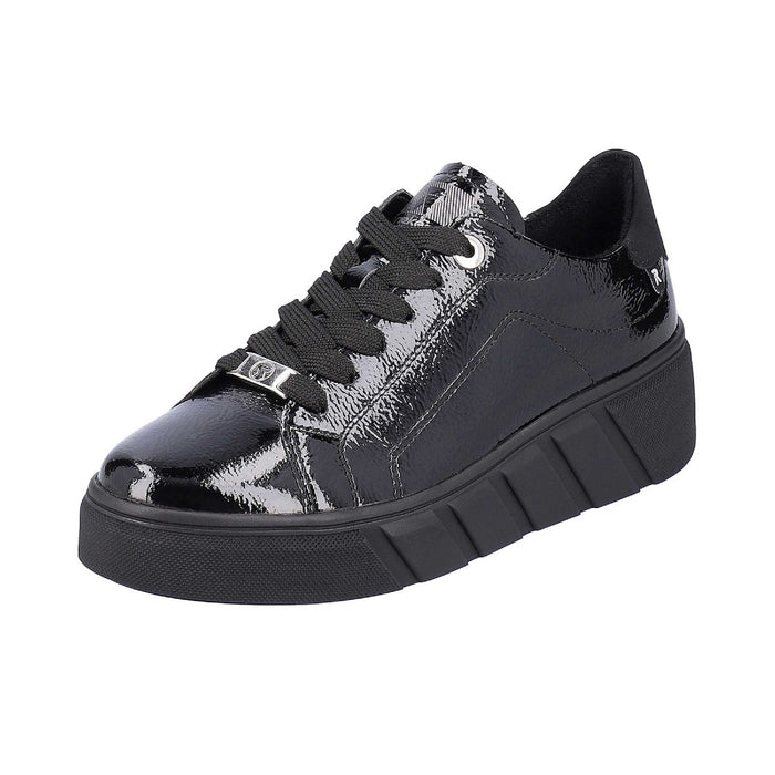 Rieker Women's W0501-00 Black/Black Patent - 9012928 - Tip Top Shoes of New York