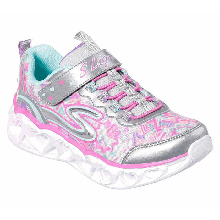 Skechers Girl's S Lights: Heart Lights Silver - Tip Top Shoes of