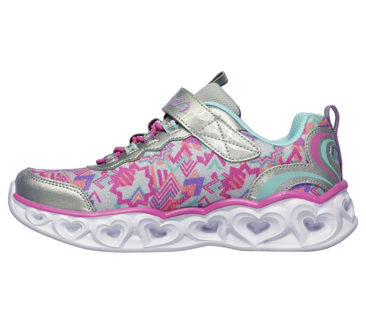 Skechers Girl's S Lights: Heart Lights Silver - 905294 - Tip Top Shoes of New York