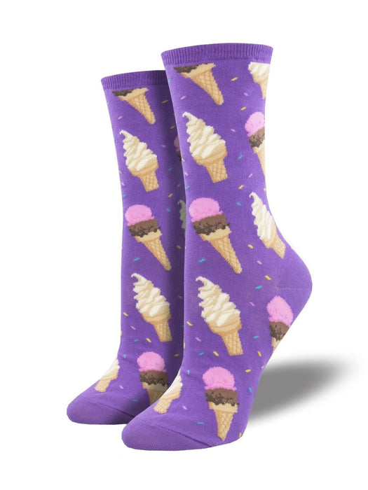 Socksmith Women's "I Scream" Sock Purple - 3004081 - Tip Top Shoes of New York