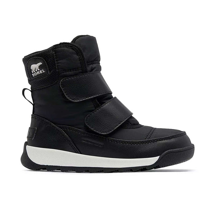 Sorel Girl's PS (Preschool) Whitney Black/Sea Salt Velcro Waterproof - 1063527 - Tip Top Shoes of New York