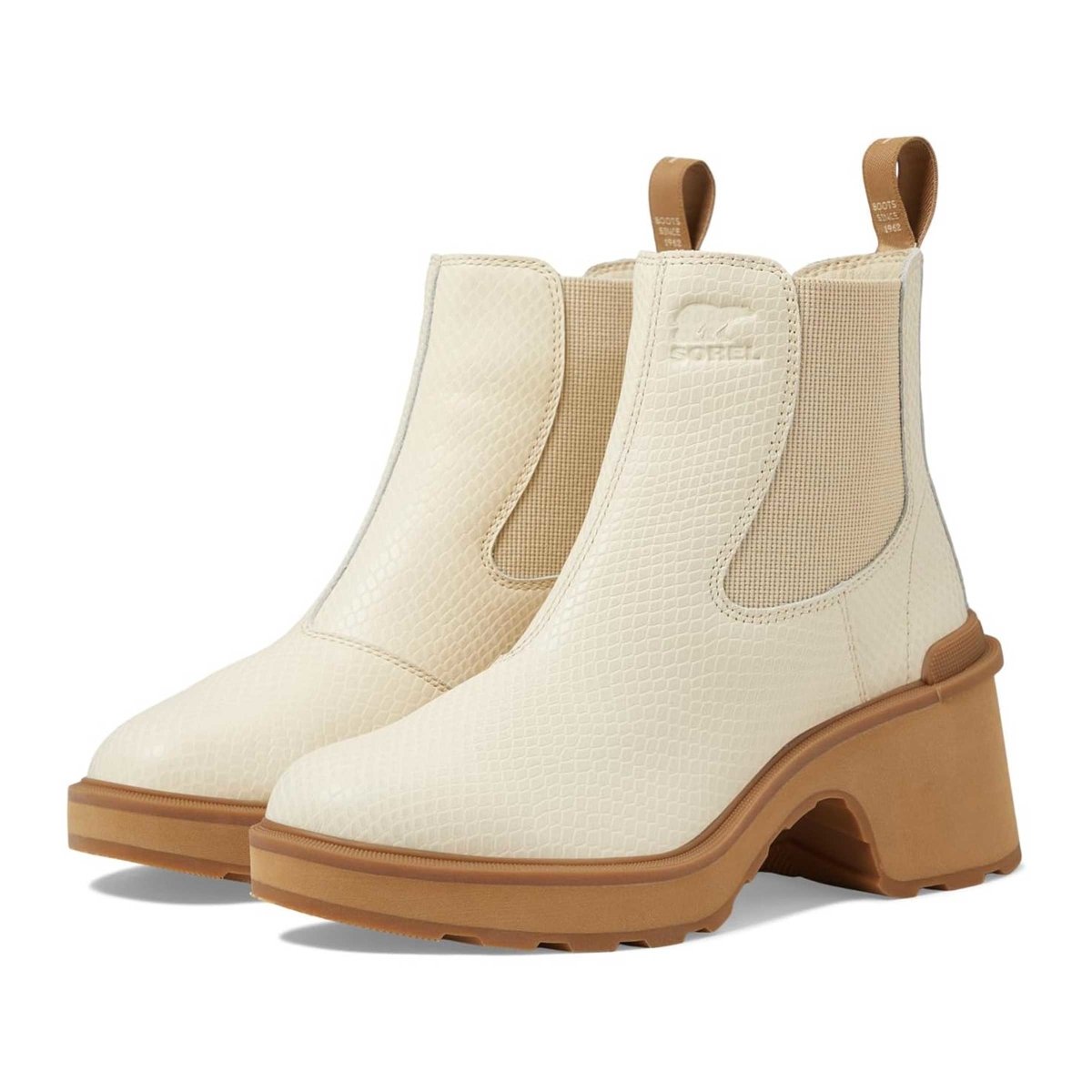 Sorel Women's Hi-Line Heel Chelsea Bleached Ceramic/Caribou Buff Waterproof - 9011612 - Tip Top Shoes of New York