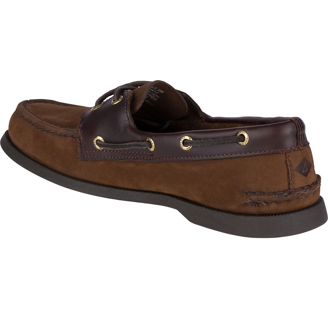Sperry Men's Authentic Original Leather Boat Shoe Brown Nubuck - 400115703016 - Tip Top Shoes of New York