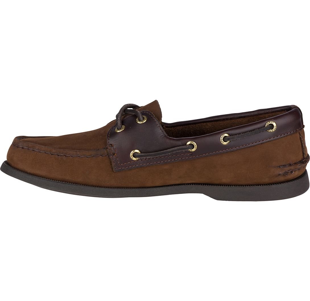 Sperry Men's Authentic Original Leather Boat Shoe Brown Nubuck - 400115703016 - Tip Top Shoes of New York