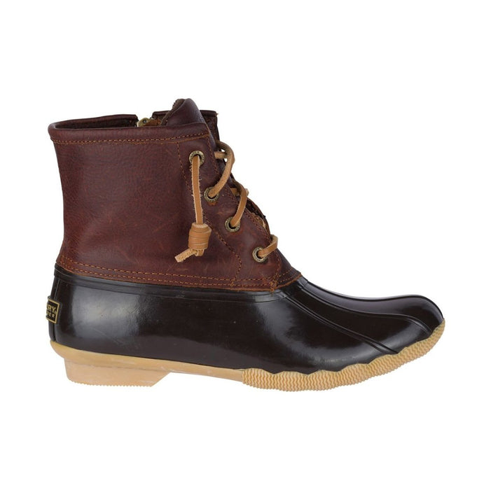 Sperry Women's Saltwater Duck Boot Brown Rubber Tip Top Shoes of