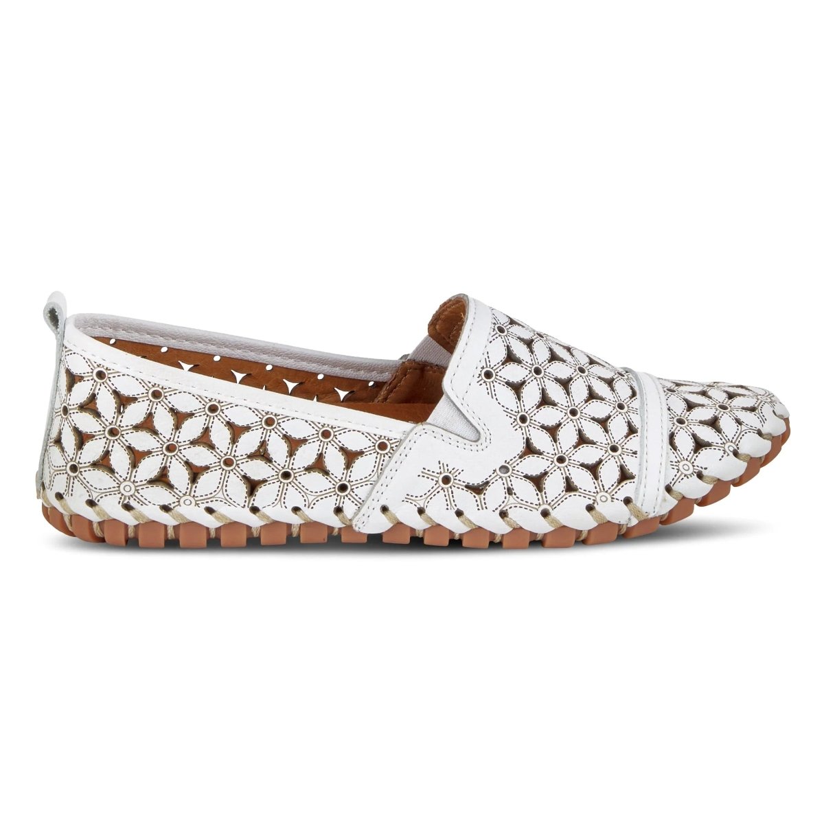 Spring Step Women's Flowerflow White Leather — Tip Top Shoes of