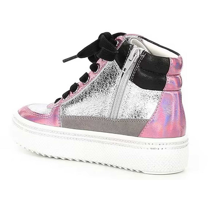 Steve Madden Girl's GS (Grade School) J-Quirky Hi-Top Silver Multi - 1079721 - Tip Top Shoes of New York