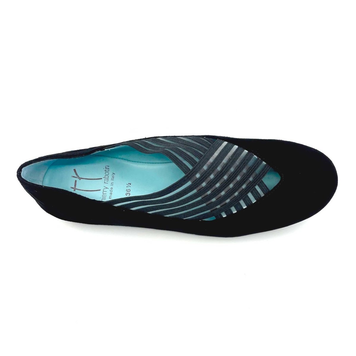 Thierry Rabotin Women's Gragas Black Suede Elastic Bands - 3015654 - Tip Top Shoes of New York