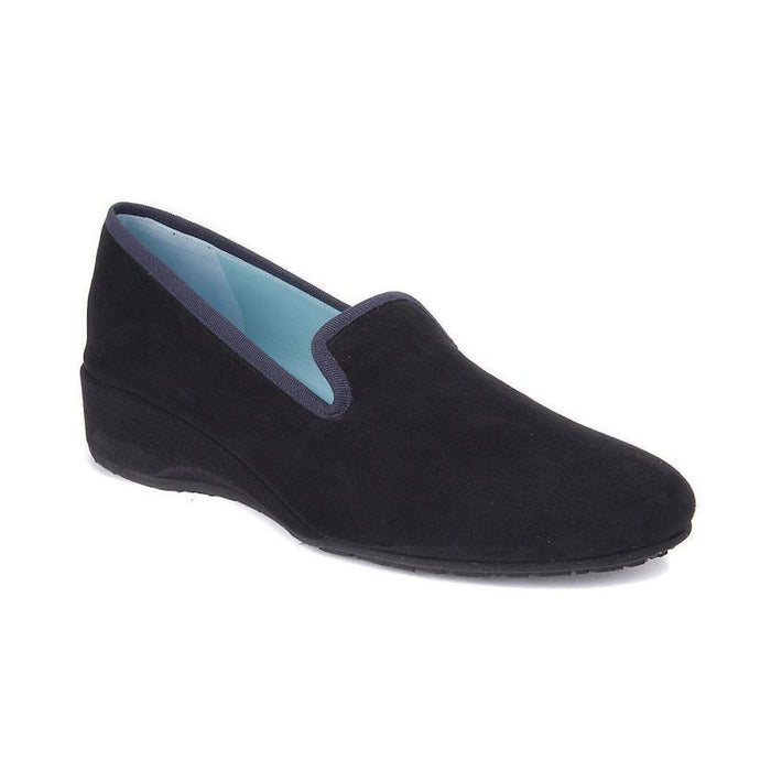Thierry Rabotin Women's Ziggy 1440MN Black Suede/Navy Trim - 1019507 - Tip Top Shoes of New York
