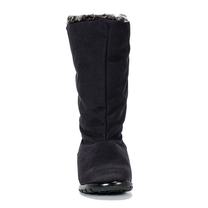 Toe Warmers Women's Janet WATERPROOF Boot Black Fabric - 406240605034 - Tip Top Shoes of New York