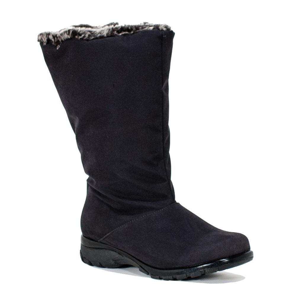 Toe Warmers Women's Janet WATERPROOF Boot Black Fabric - 406240605034 - Tip Top Shoes of New York