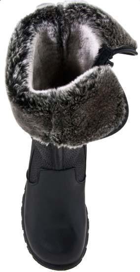 Toe Warmers Women's Shelter Black Leather - 404519205039 - Tip Top Shoes of New York