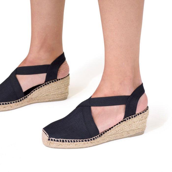Toni Pons Women's Ter Black Linen - 901991 - Tip Top Shoes of New York