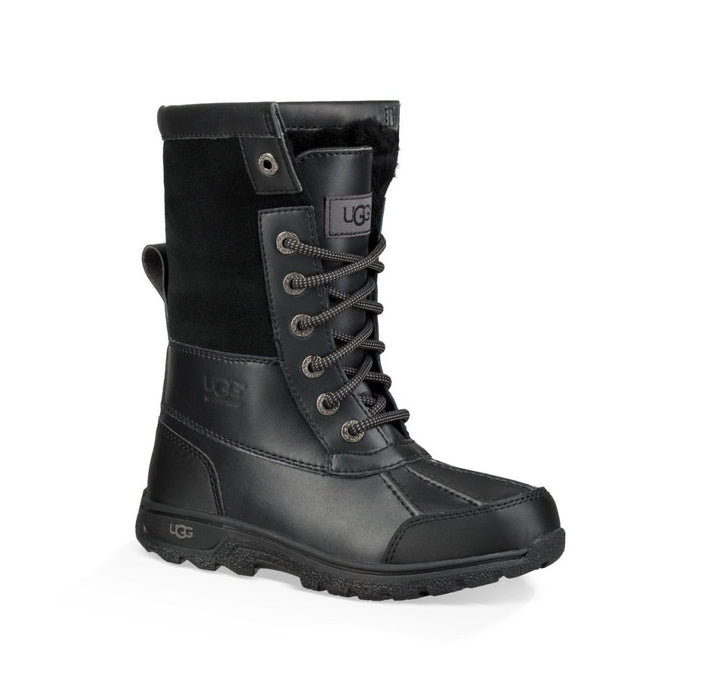 UGG Boy's Butte II CWR Waterproof Boot Black Leather - 850471 - Tip Top Shoes of New York