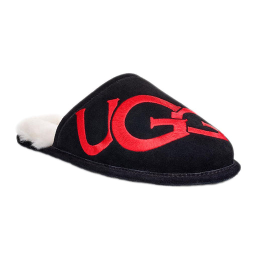 UGG Men's Scuff Logo Slipper Black Suede - 9001852 - Tip Top Shoes of New York