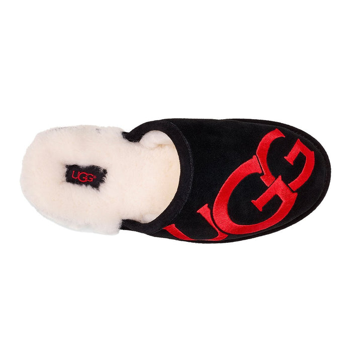 UGG Men's Scuff Logo Slipper Black Suede - 9001852 - Tip Top Shoes of New York
