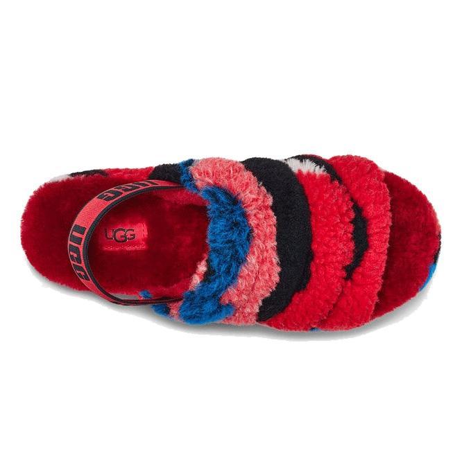 UGG Women's Fluff Yeah Slide Collage Red - 993787 - Tip Top Shoes of New York