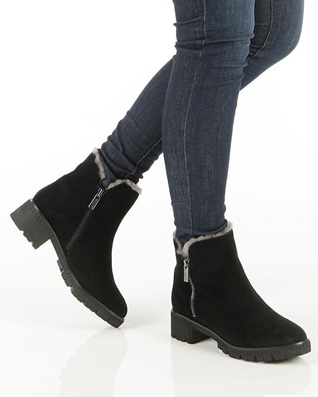 Valdini Women's Ivory Waterproof Black Suede - 857795 - Tip Top Shoes of New York