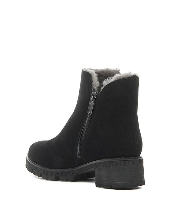 Valdini Women's Ivory Waterproof Black Suede - 857795 - Tip Top Shoes of New York