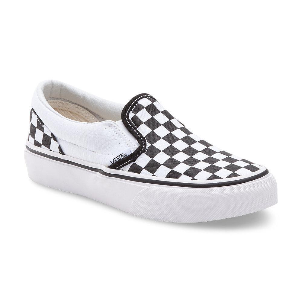 Vans Kids Checkerboard Slip-On Black/White - Tip Top Shoes of New York