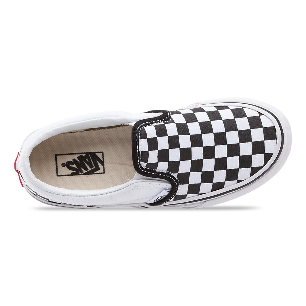 Vans Kids Checkerboard Slip-On Black/White - 406538203027 - Tip Top Shoes of New York