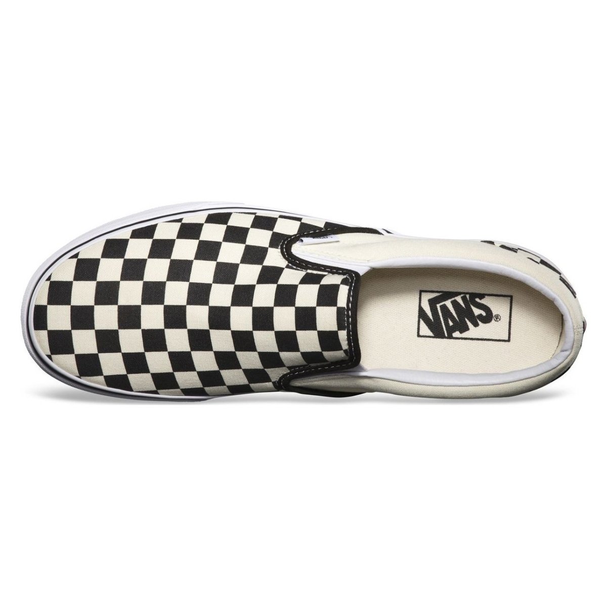 Vans Unisex Checkerboard Slip-On Black/Off White - Tip Top Shoes