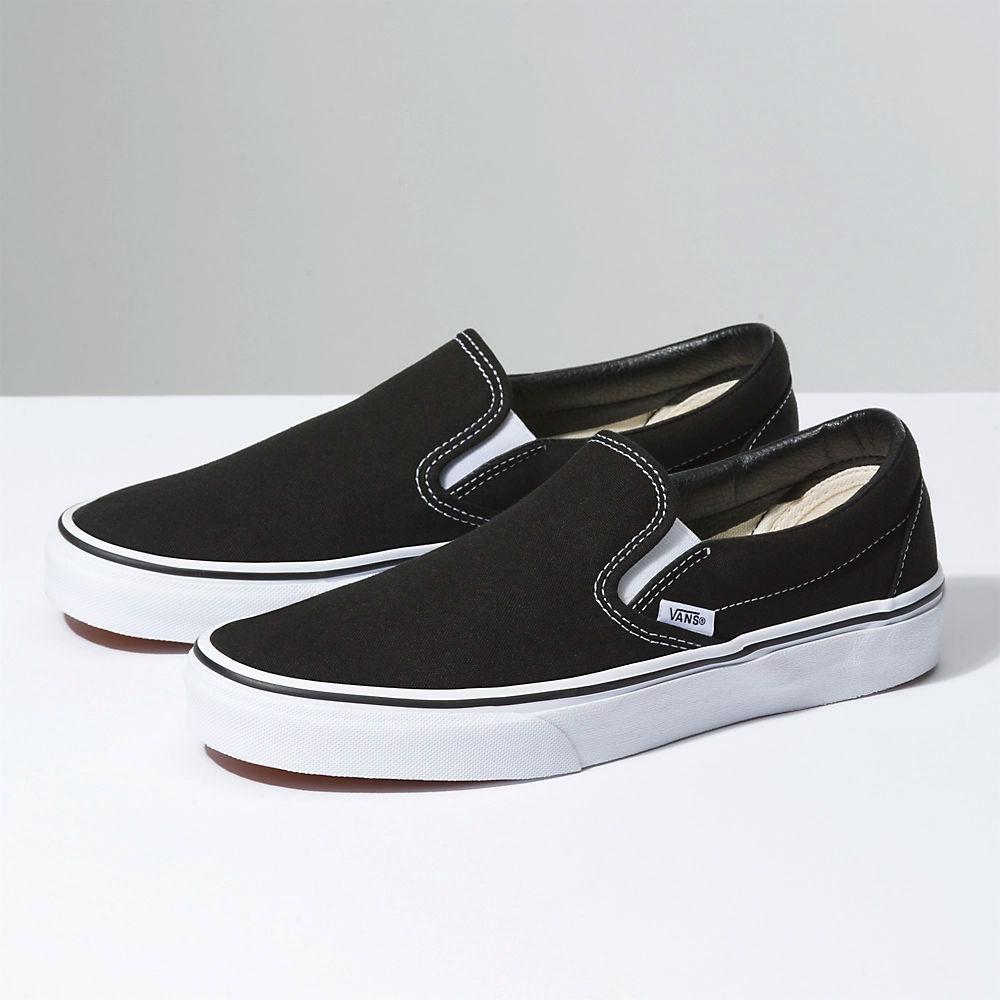 Vans Unisex Classic Slip On Black Canvas - 407895301012 - Tip Top Shoes of New York