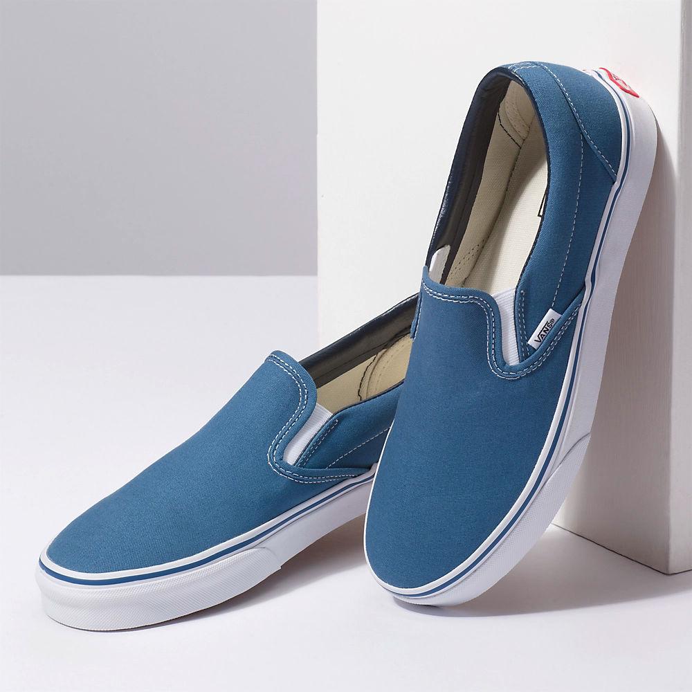 Vans Unisex Classic Slip On Navy Canvas - 407895402023 - Tip Top Shoes of New York