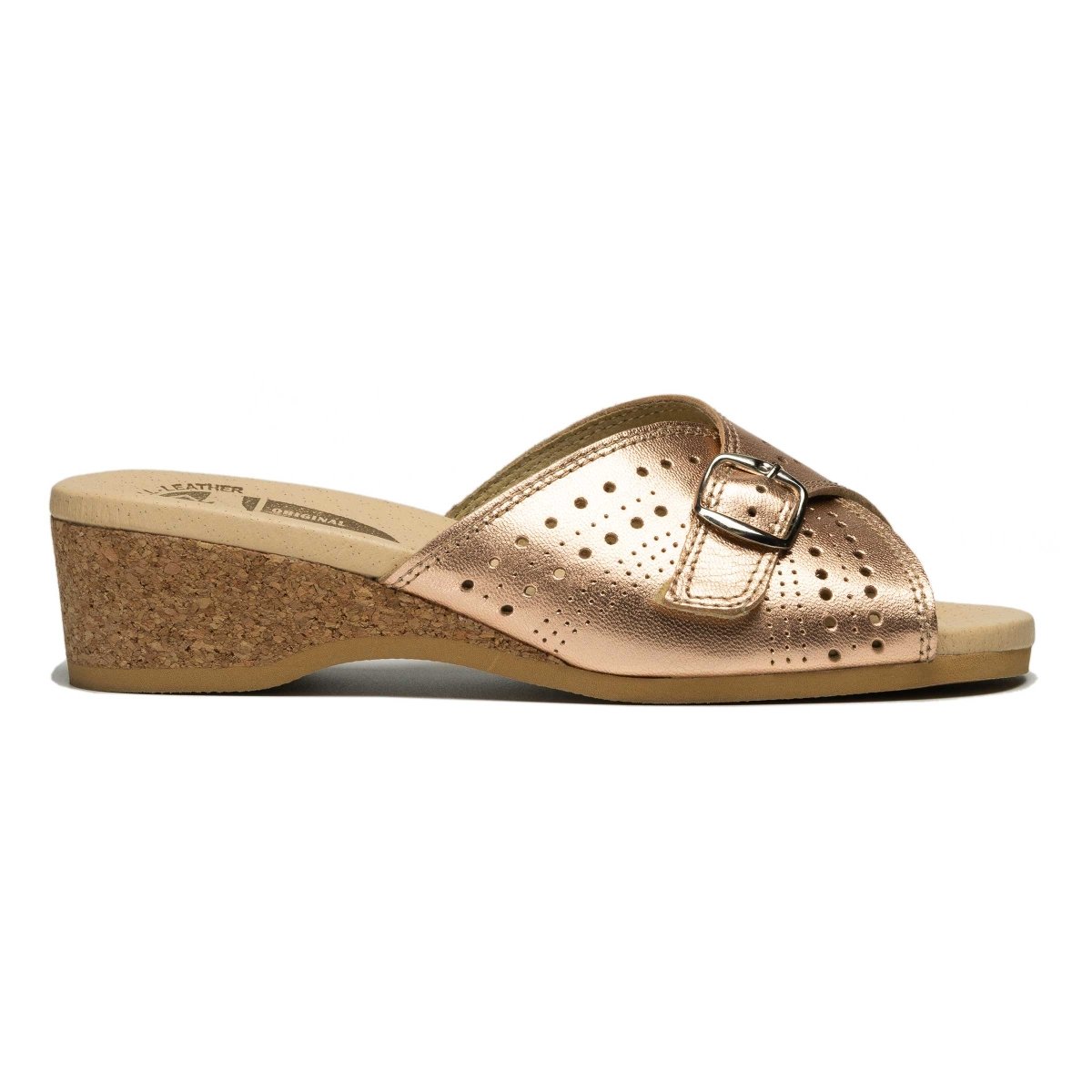 Copper Bronze Sandal-Strap Heels - Tulleen.com