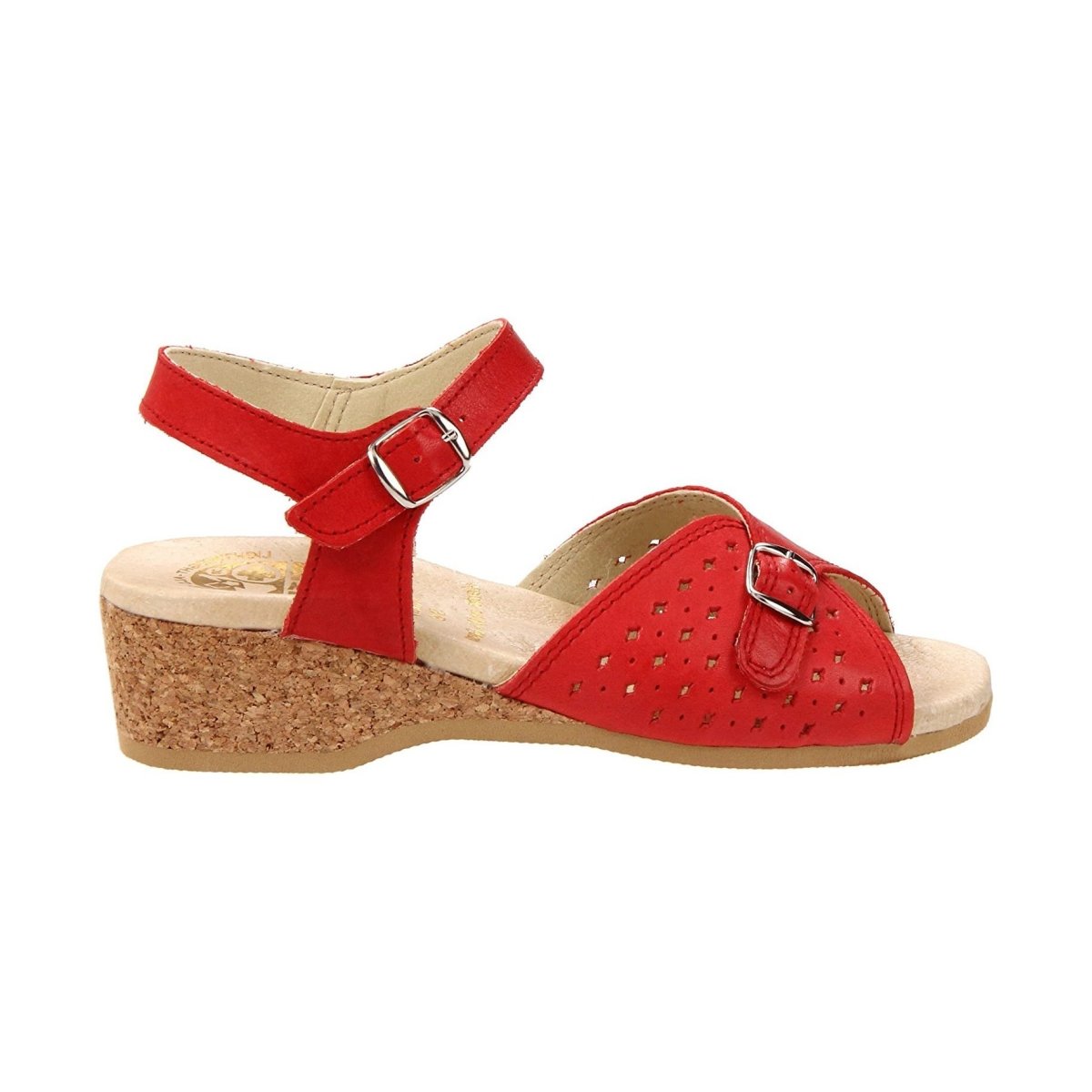 Worishofer Women's 811 Red Perforated Leather - 407081502018 - Tip Top Shoes of New York