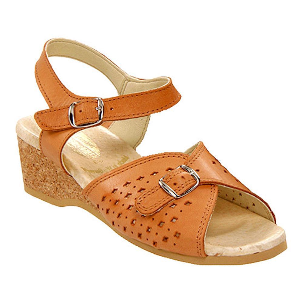 Worishofer Women's 811 Tan Perforated Leather - 407081402011 - Tip Top Shoes of New York